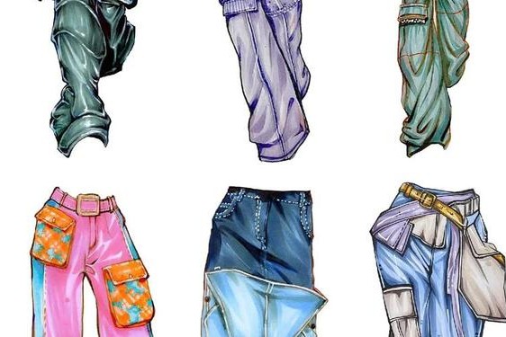 休闲服装设计图,服装 图案 风格