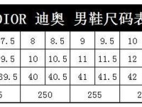 dior男装尺码、dior尺码对照表